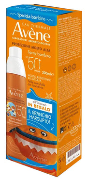 Eau thermale avene solari kit spray bambino spf50+ 200 ml con gadget 2022