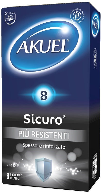 Profilattico akuel sicuro piu' resistente 8 pezzi