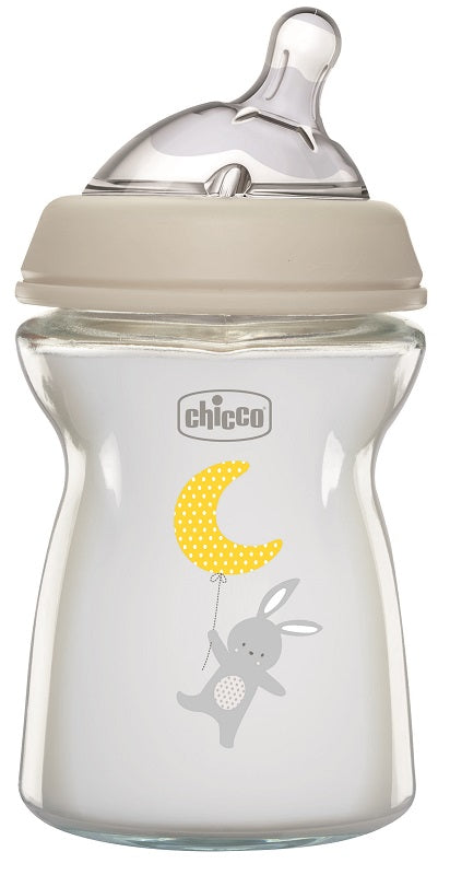 Chicco biberon nat feel vetro 0m+ 250 ml