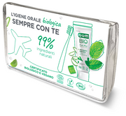 Gum travel kit bio 1 spazzolino + 1 dentifricio +  1 scovolino interdentale