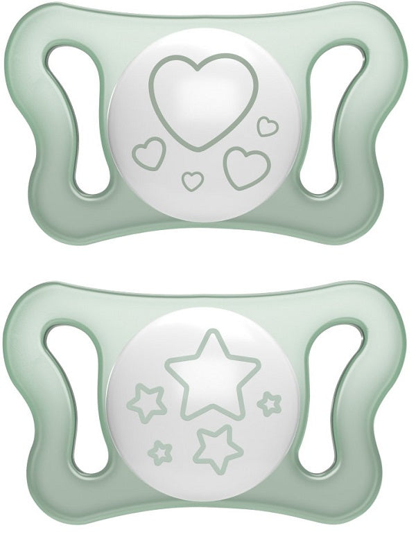Chicco succhietto micro lumi silicone 0-2m 2 pezzi