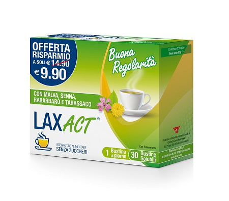 Lax act 30 bustine solubili senza zuccheri