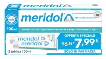 Meridol dentifricio protezione gengive 2 pezzi da 100 ml