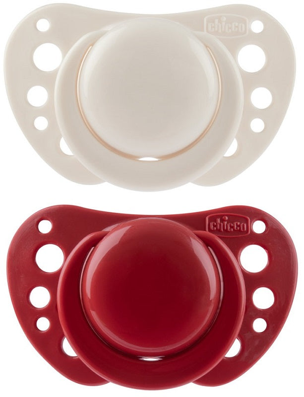 Chicco succhietti air rosso silicone 6-16 mesi 2 pezzi