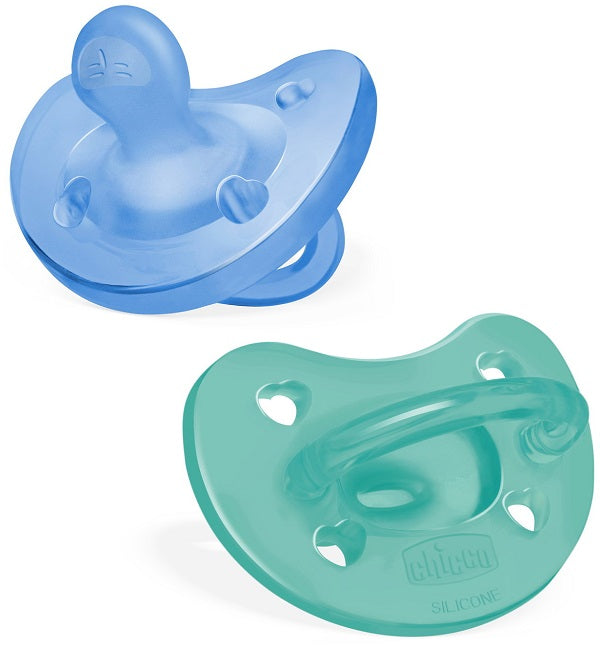 Chicco gommotto silicone azzurro 16-36 mesi 2 pezzi