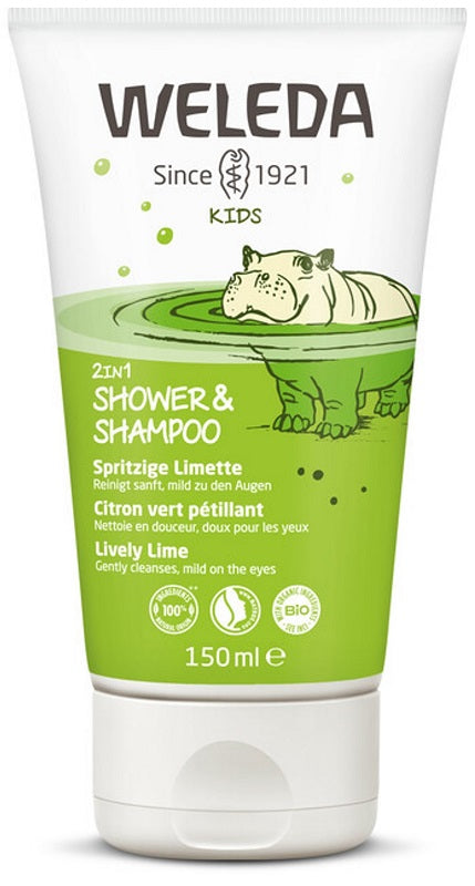 2 in 1 kids shower & shampoo lively lime 150 ml