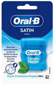 Oralb man filo interdentale satin tape menta 50 metri
