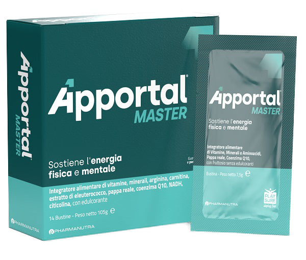 Apportal master 14 bustine da 7,5 g con edulcorante gusto arancia e passion fruit senza glutine senza lattosio